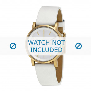 Bracelet de montre DKNY NY2340 Cuir Blanc 18mm