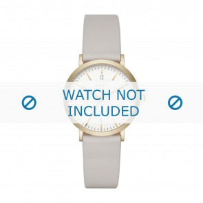 DKNY bracelet de montre NY2507 Cuir Blanc crème / Beige 18mm