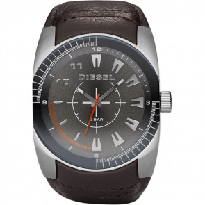 Diesel bracelet de montre DZ1368 Cuir Brun 28mm + coutures brunes