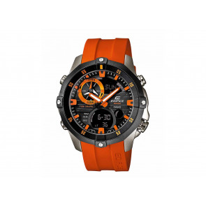 Casio bracelet de montre EMA-100B-1A4V / 5299 / 10449650 Caoutchouc Orange 22mm