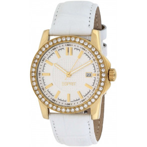 Esprit bracelet de montre ES101862006 Cuir Blanc 21mm + coutures blanches