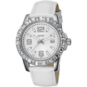 Bracelet de montre Esprit ES102972001 Cuir croco Blanc 19mm