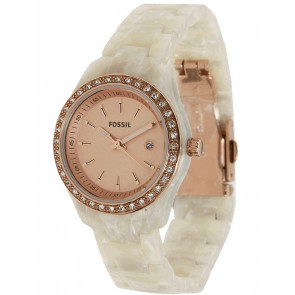 Bracelet de montre Fossil ES2864 Plastique Blanc crème 14mm