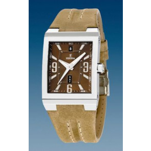 Bracelet de montre Festina F16185-4 Cuir Brun clair 16mm