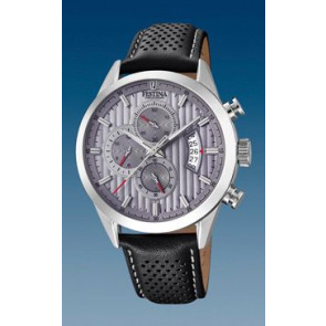 Bracelet de montre Festina F20271-3 / F20271-6 / F20271-7 Cuir Noir 21mm