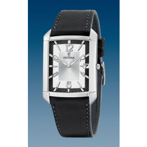 Festina bracelet de montre F6748-1 / F6748-3 Cuir Gris anthracite + coutures grises