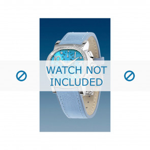Festina bracelet de montre F16196-2 / F16180 Cuir Bleu clair 21mm + coutures  bleues