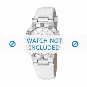 Bracelet de montre Festina F16734-1 / F16735-1 Cuir Blanc 20mm