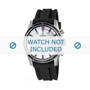 Bracelet de montre Festina F16874.F / F16574-4 / F16874 Caoutchouc Noir 24mm