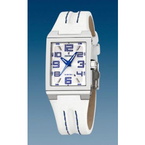 Bracelet de montre Festina F16187/2 / BC04560 Cuir Blanc 14mm