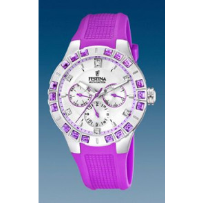 Bracelet de montre Festina F16559.5 Caoutchouc Pourpre