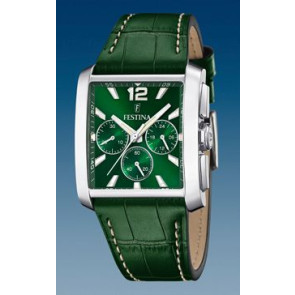 Bracelet de montre Festina F20636/03 Cuir Vert 28mm