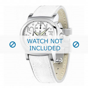 Festina bracelet de montre F16125.7 Cuir Blanc 23mm + coutures blanches