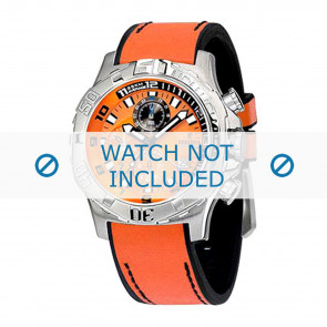 Festina bracelet de montre F16183-7 Cuir Orange 19mm + coutures noires