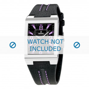 Bracelet de montre Festina F16185-B / F16295-3 Cuir Noir 16mm