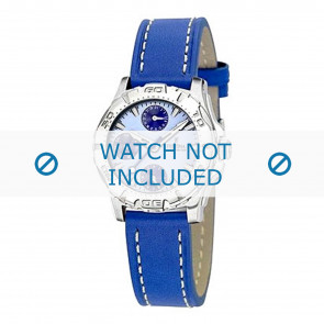 Festina bracelet de montre F16244-2 Cuir Bleu clair + coutures blanches