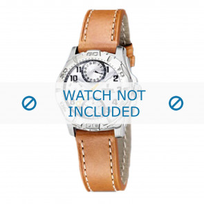 Festina bracelet de montre F16244-D Cuir Cognac + coutures blanches