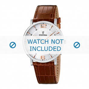 Bracelet de montre Festina F16476-4 Cuir croco Cognac 21mm