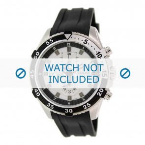 Bracelet de montre Festina F16838 / F16604 / F16604-1 / F16604-2 / F16604-5 / F16604-6 Caoutchouc Noir 22mm