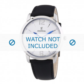 Festina bracelet de montre F6813-3 / F6813-4 / F6813-6 Cuir Noir 21mm + coutures noires