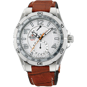 Bracelet de montre Orient FFM00004W0 / 222335 Cuir croco Cognac 14mm