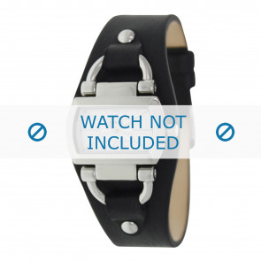 Bracelet de montre Fossil BQ1115 Cuir Noir 10mm