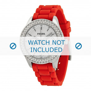 Bracelet de montre Fossil ES3213 Silicone Rouge 18mm