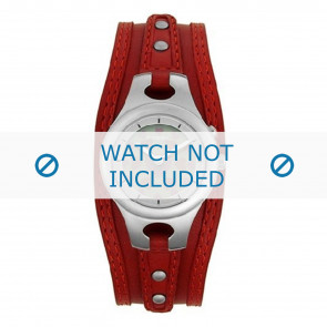 Fossil bracelet de montre ES9739 Cuir Rouge