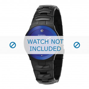 Fossil bracelet de montre FS4281 Acier inoxydable Noir 22mm