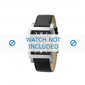 Fossil bracelet de montre FS4346 Cuir Noir + coutures noires