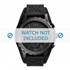 Bracelet de montre Fossil JR1510 Cuir Noir 22mm
