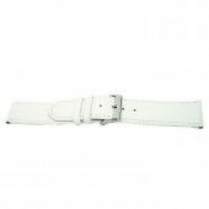 Bracelet de montre I505 Cuir Blanc 24mm + coutures blanches