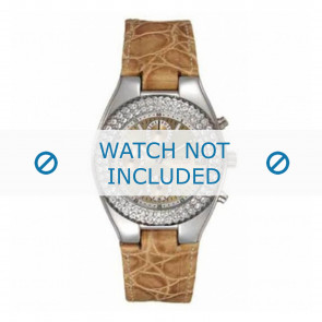 Guess bracelet de montre 15059L9 Cuir Beige 10mm + coutures brunes