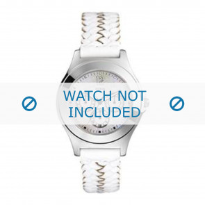 Guess bracelet de montre G70453L / 95278L1 Cuir Blanc + coutures blanches