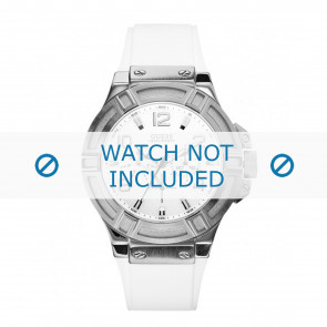 Guess bracelet de montre W0247G1 / U0247G1 Silicone Blanc 22mm