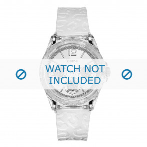 Bracelet de montre Guess W0947L2 Starlight Silicone Blanc 20mm