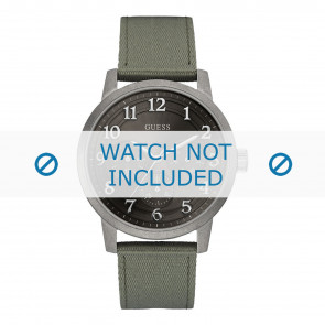 Guess bracelet de montre W0975G4 Textile Vert 22mm + coutures vertes