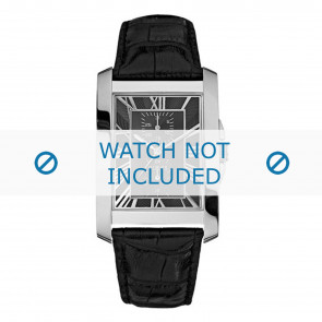Guess bracelet de montre W10213G1 Cuir Noir + coutures noires