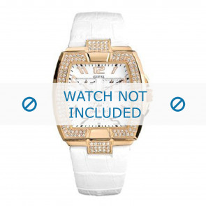 Guess bracelet de montre W16002L1 Cuir Blanc + coutures blanches