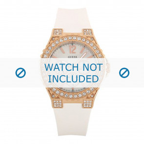 Bracelet de montre Guess W0149L6 / W16577L1 Silicone Blanc 11mm