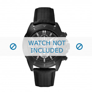 Guess bracelet de montre W18549G1 Carbone Noir 22mm + coutures noires
