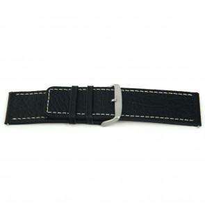 Bracelet de montre en cuir noir 26mm EX-H79