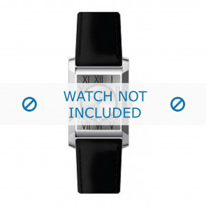 Hugo Boss bracelet de montre 1512000 / 1512001 / HB-09-1-14-2000 / 659302000 Cuir Noir + coutures noires