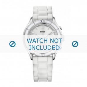 Bracelet de montre Hugo Boss 1502223 / HB-105-3-18-2340 Caoutchouc Blanc 20mm