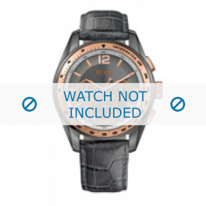 Hugo Boss bracelet de montre 1512517 / HB-107-1-20-2242 / HB659302239 Cuir Gris 22mm + coutures grises