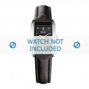 Hugo Boss bracelet de montre 1502233 / HB-124-3-14-2287 / HB659302278 Cuir Noir 15mm + coutures noires