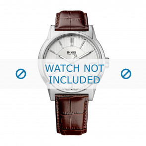 Bracelet de montre Hugo Boss HB-202-1-14-2580-HB1512912 Cuir croco Brun 22mm