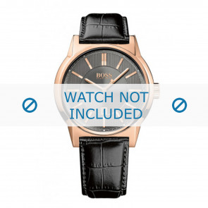 Bracelet de montre Hugo Boss HB1513073 / HB-202-1-34-2720 Cuir Noir 22mm