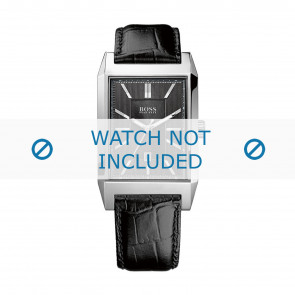 Bracelet de montre Hugo Boss HB-203-1-14-2583 / HB1512915 Cuir croco Noir 22mm