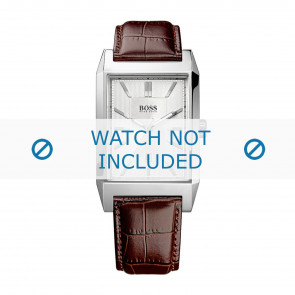 Bracelet de montre Hugo Boss HB-203-1-14-2583 / HB1512916 Cuir croco Brun 22mm